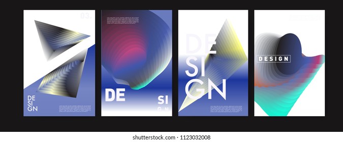 Abstract colorful liquid and fluid colors background for poster design. Blue, yellow, red, orange, pink and green. Vector banner poster template in Eps10.