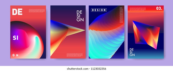 Abstract colorful liquid and fluid colors background for poster design. Blue, yellow, red, orange, pink and green. Vector banner poster template in Eps10.