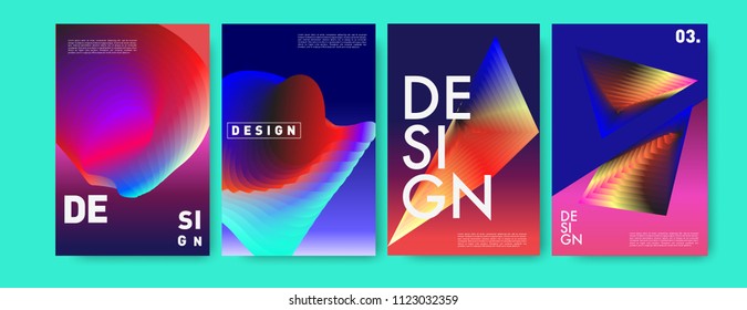 Abstract colorful liquid and fluid colors background for poster design. Blue, yellow, red, orange, pink and green. Vector banner poster template in Eps10.