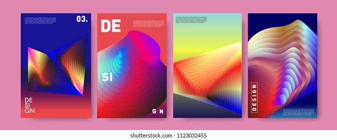 Abstract colorful liquid and fluid colors background for poster design. Blue, yellow, red, orange, pink and green. Vector banner poster template in Eps10.