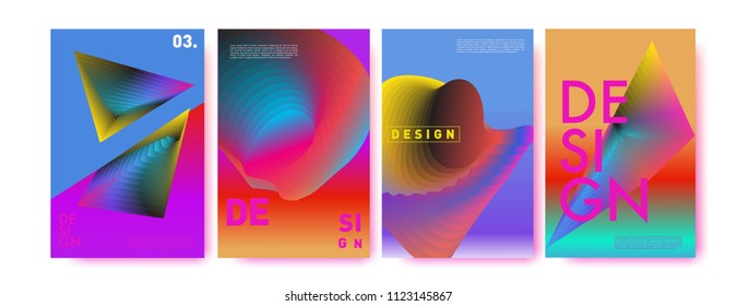 Abstract colorful liquid and fluid colors background for poster design. Blue, yellow, red, orange, pink and green. Vector banner poster template in Eps10.