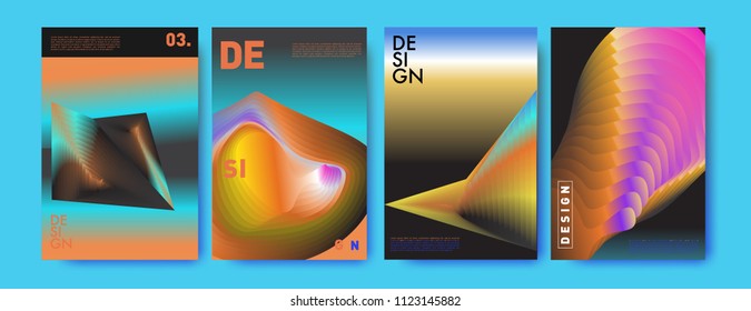 Abstract colorful liquid and fluid colors background for poster design. Blue, yellow, red, orange, pink and green. Vector banner poster template in Eps10.