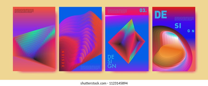 Abstract colorful liquid and fluid colors background for poster design. Blue, yellow, red, orange, pink and green. Vector banner poster template in Eps10.