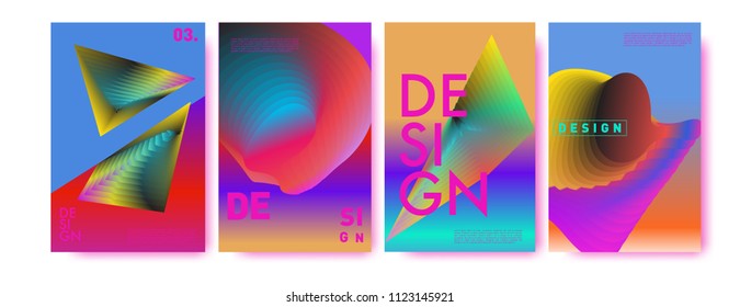 Abstract colorful liquid and fluid colors background for poster design. Blue, yellow, red, orange, pink and green. Vector banner poster template in Eps10.