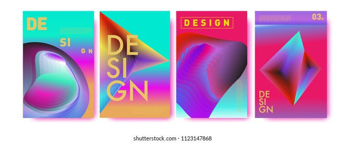 Abstract colorful liquid and fluid colors background for poster design. Blue, yellow, red, orange, pink and green. Vector banner poster template in Eps10.