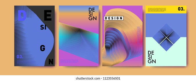 Abstract colorful liquid and fluid colors background for poster design. Blue, yellow, red, orange, pink and green. Vector banner poster template in Eps10.