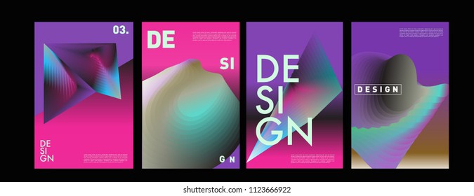 Abstract colorful liquid and fluid colors background for poster design. Blue, yellow, red, orange, pink and green. Vector banner poster template in Eps10.
