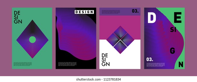 Abstract colorful liquid and fluid colors background for poster design. Blue, red, pink and green. Vector banner poster template in Eps10.