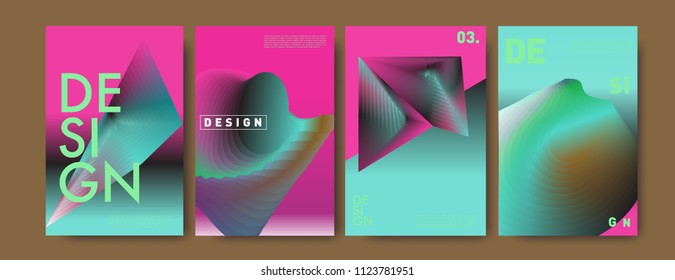 Abstract colorful liquid and fluid colors background for poster design. Blue, yellow, red, orange, pink and green. Vector banner poster template in Eps10.