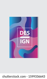 Abstract colorful liquid and fluid pattern background for poster design