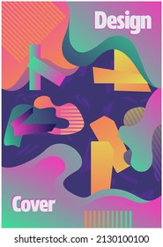 Resumen de fondo líquido colorido y fluido para el afiche y diseño de la cubierta. Forma colorida con gradiente. Diseño de moda