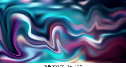 Fondo líquido colorido Abstractas del gradiente con las líneas fluidas lisas, mezcla vibrante de los tonos azules, rosados, púrpuras, y azulados,