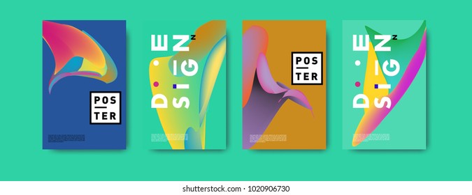 
Abstract colorful liquid and holographic colors background for poster design. Blue, yellow, red, orange, pink and green. Vector banner poster template in Eps10.
