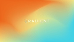 Abstract Colorful Liquid Mesh Gradient Background. Orange, Blue, And Cream Colored Blend. Smooth Backdrop Vivid Color. Modern Design Template For Flyer, Poster, Website, Cover, Etc