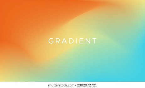 Abstract colorful liquid mesh gradient background. Orange, blue, and cream colored blend. Smooth backdrop vivid color. Modern design template for flyer, poster, website, cover, etc - Shutterstock ID 2302072721