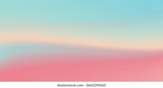 Abstrakter, bunter, flüssiger Mesh-Farbverlauf-Hintergrund. Rote, türkisfarbene und cremefarbene Mischung. Glatte Kulisse lebendige Harmonie Farbe 