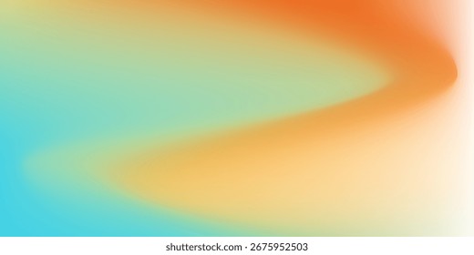 Abstract colorful liquid mesh gradient background. Orange, blue, and cream colored blend. Smooth backdrop vivid color. Modern design template for flyer, poster, website, cover, etc.eps10