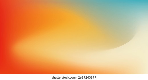 Abstract colorful liquid mesh gradient background. Orange, blue, and cream colored blend. Suit for banner, web, poster, pamflet, brochure and presentation
