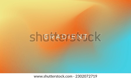 Abstract colorful liquid mesh gradient background. Orange, blue, and cream colored blend. Smooth backdrop vivid color. Modern design template for flyer, poster, website, cover, etc