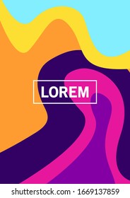 Abstract colorful liquid modern cover design, abstract fluid wavy texture background, flyer, poster, placard