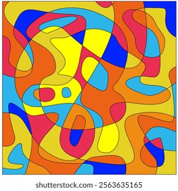 Abstract colorful liquid psychedelic background. Vector illustration. Wavy pattern. Liquid texture for cover design
