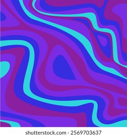 Abstract colorful liquid psychedelic background. Vector illustration. Wavy pattern. Liquid texture for cover design