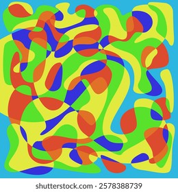 Abstract colorful liquid psychedelic background. Vector illustration. Wavy pattern. Liquid texture for cover design