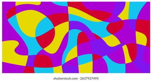 Abstract colorful liquid psychedelic background. Vector illustration. Wavy pattern. Liquid texture for cover design