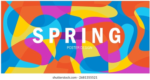 Abstract colorful liquid psychedelic background. Spring theme. Vector illustration. Wavy pattern. Liquid texture for cover design