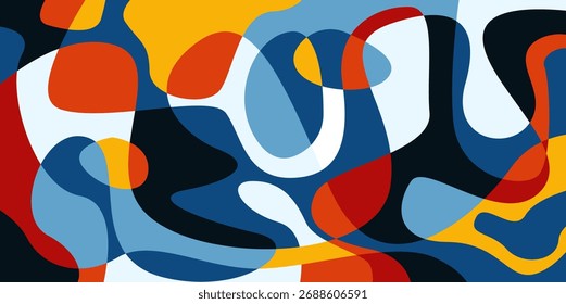 Resumo fundo psicodélico líquido colorido. Ilustração vetorial. Padrão ondulado. Textura líquida para design de tampa