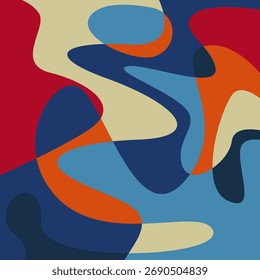 Abstract colorful liquid psychedelic background. Vector illustration. Wavy pattern.