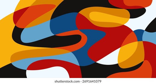 Abstract colorful liquid psychedelic background. Vector illustration. Wavy pattern.