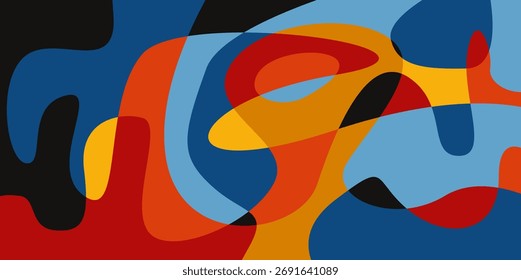 Abstract colorful liquid psychedelic background. Vector illustration. Wavy pattern.
