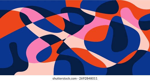 Resumo fundo psicodélico líquido colorido. Ilustração vetorial. Padrão ondulado. design decorativo