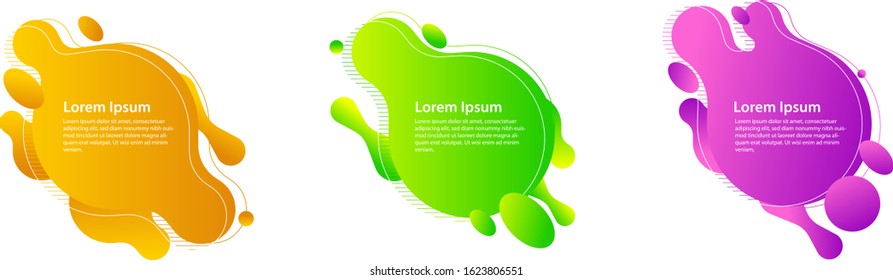 Abstract colorful liquid shape. fluid color shape