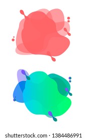 
abstract colorful liquid shape with gradient in vector