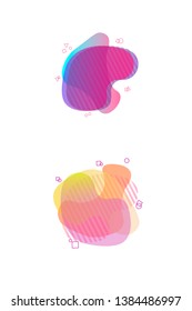 
abstract colorful liquid shape with gradient in vector