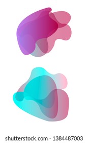
abstract colorful liquid shape with gradient in vector