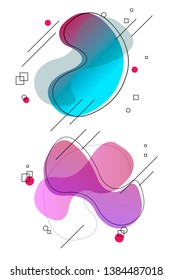 
abstract colorful liquid shape with gradient in vector