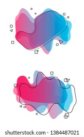 
abstract colorful liquid shape with gradient in vector