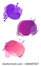 
abstract colorful liquid shape with gradient in vector