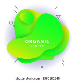 Abstract colorful liquid shape modern graphic figure. Dynamical forms, flowing liquid shapes, wavy line. Gradient color. Template for logo, flyer or presentation. Vector illustration