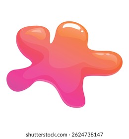 Forma líquida colorida Abstractas que salpica con el gradiente en fondo blanco