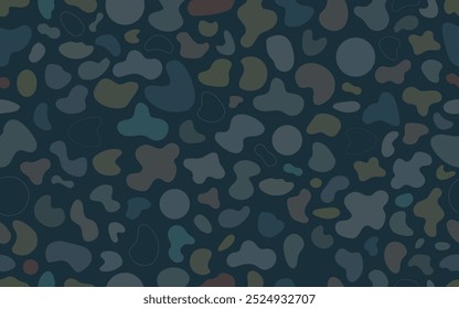 Abstract colorful liquid shapes seamless pattern vector texture fabric textile paper print packaging wrapping background wallpaper vintage retro style