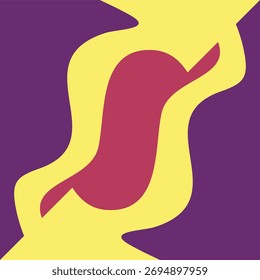 Abstract colorful liquid S-shape background