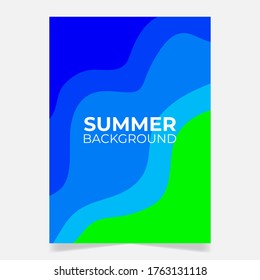Abstract colorful liquid summer modern cover design, abstract fluid wavy texture background, flyer, poster, placard