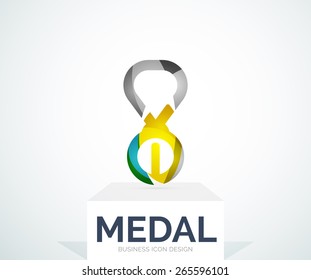 Abstract colorful logo design, awards. Made of color shapes