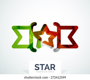 Abstract colorful logo design, awards. Made of color shapes