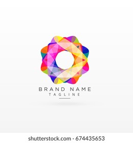 abstract colorful logo design concept