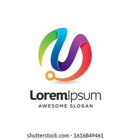 Abstract Colorful Logo Design Element